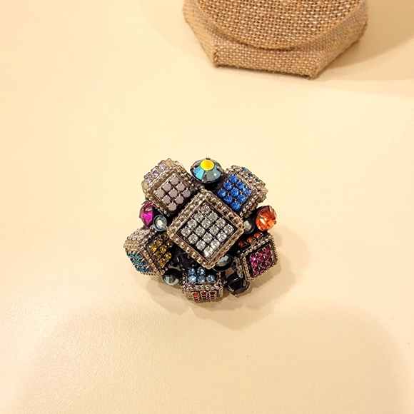 Sorrelli Cubic Couture Statement Cocktail Ring (VERY Rare) - Picture 7 of 10